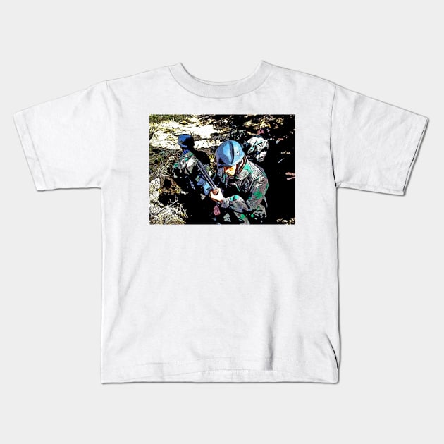 WW2 German Paratroopers Kids T-Shirt by Busybob